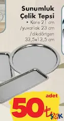 SUNUMLUK ÇELİK TEPSİ
